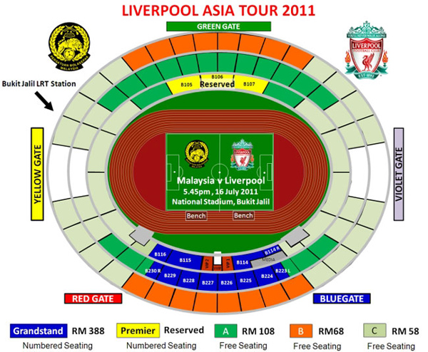 Liverpool Fc In Malaysia 2011 Tickets