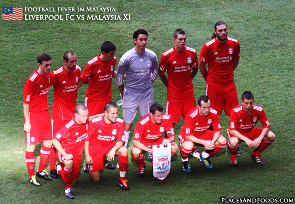 Liverpool FC line up in Malaysia
