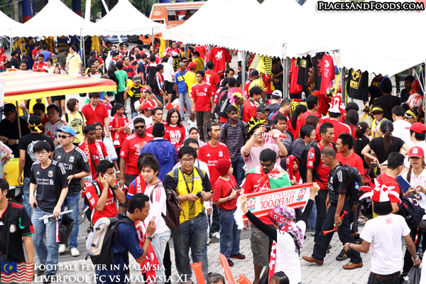 Liverpool fans outside of Bukit Jalil Stadium