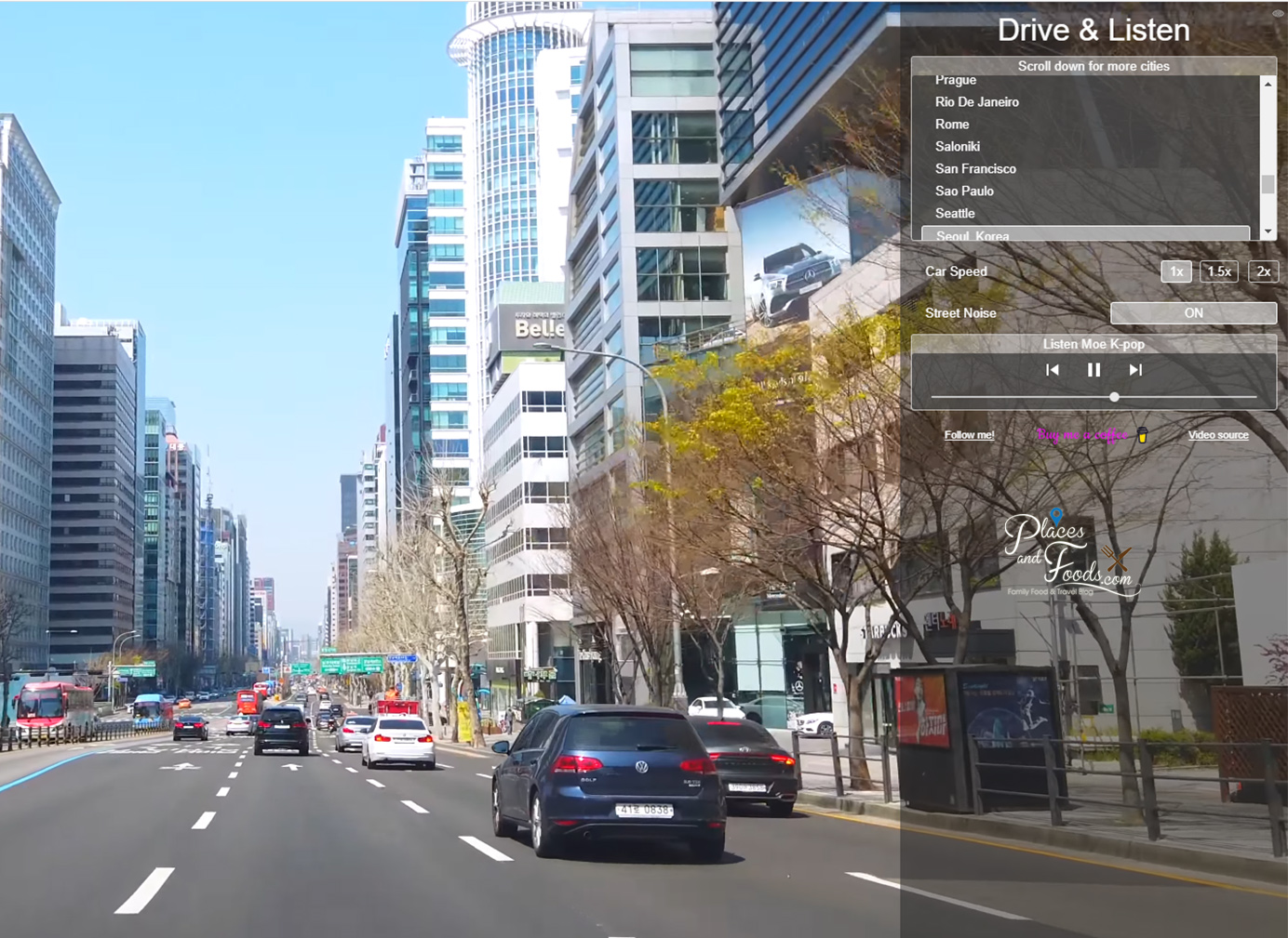 Travel virtually though cities worldwide with the 'Drive & Listen